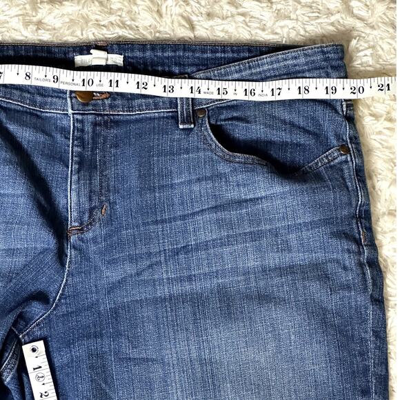 Eileen Fisher Women Sz 16 Denim Straight Leg Blue Jeans Medium Wash Casual Fall - Picture 3 of 9